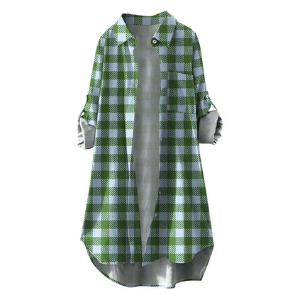 Deals 2024 Mens Clothing Womens Clothing Plaid Shirts for Women Long Sleeve Work Shirts Open Front Cardigan Fall Outfits for Women 2024 Oversized Cardigan Green-C